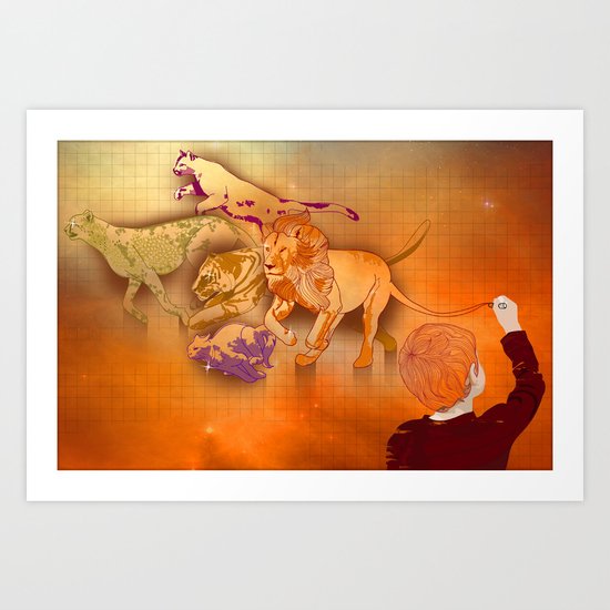 Raining Cats Art Print