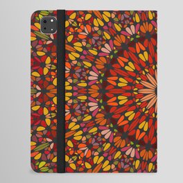 Happy Autumn Night Flower Mandala iPad Folio Case