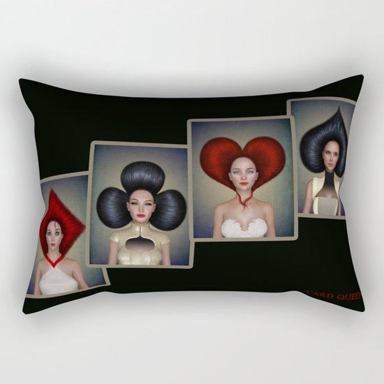 Playing cards queens quartett Rectangular Pillow