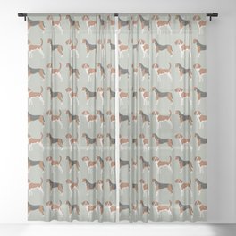 Hamiltonstövare - Hamilton Hound Dog Sheer Curtain