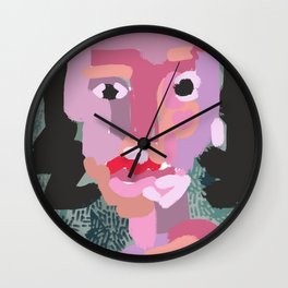 Madame purple Wall Clock