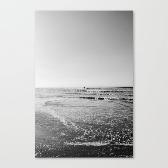 Surfing Monochrome Canvas Print