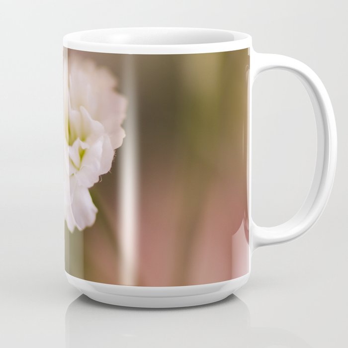 Large Glass Mug - White Flowers