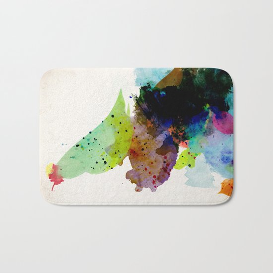 Bird standing on a tree Bath Mat