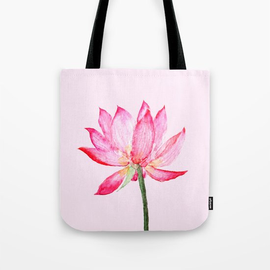 pink lotus flower Tote Bag
