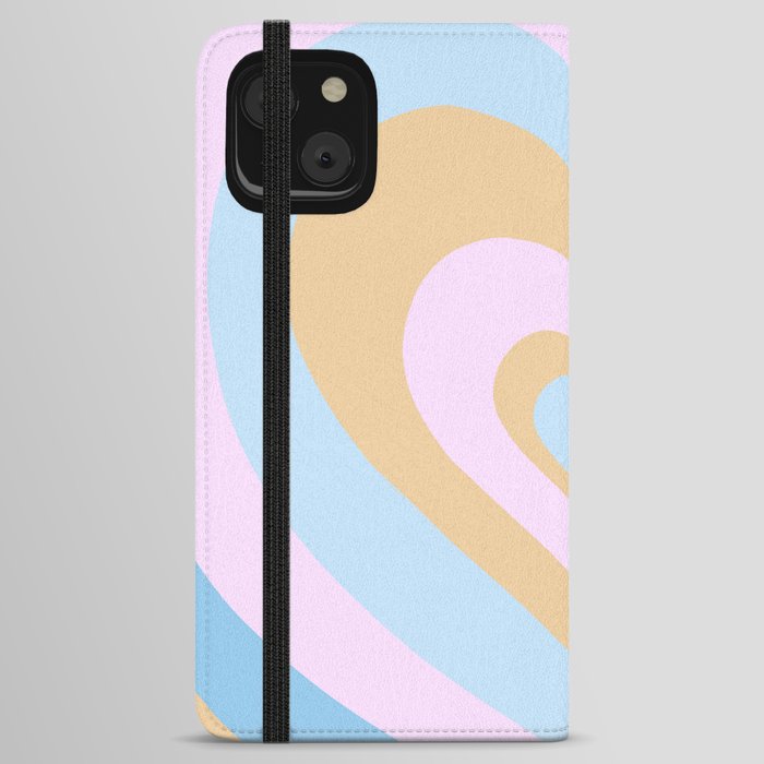 Love Power - Retro Blue, Pink, and Orange iPhone Wallet Case