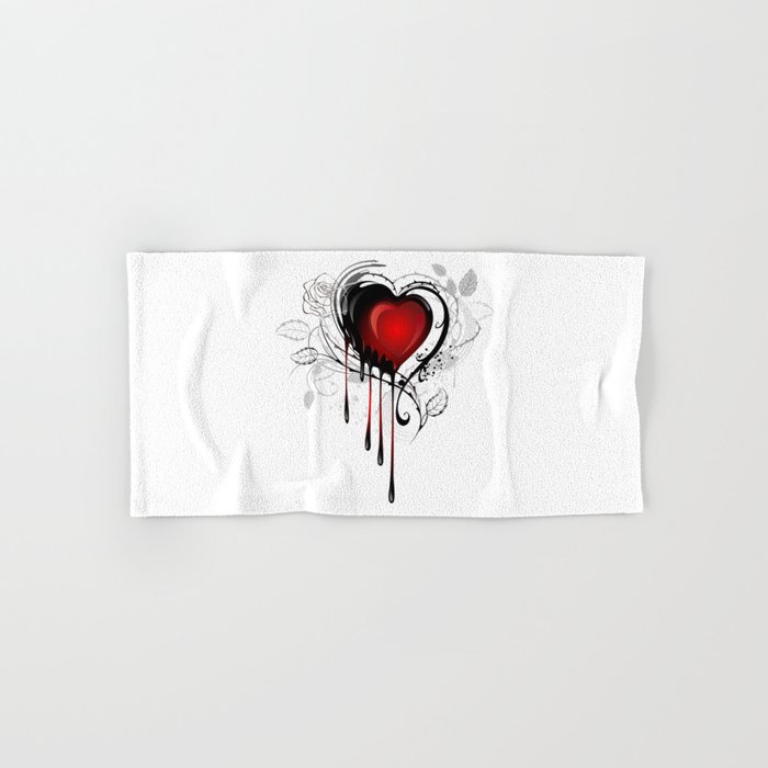 Bleeding Heart Hand & Bath Towel