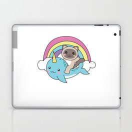 Narwhal Siam Cat Ocean Unicorn Kawaii Rainbow Laptop Skin