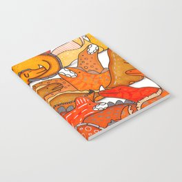 Orange Dinosaur Gradient Notebook