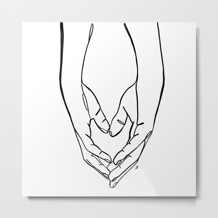 Holding our Heart in our Hands Metal Print