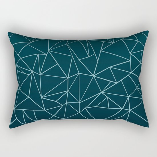 Ombre Ab Teal Rectangular Pillow