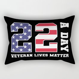 22 A Day Veteran Lives Matter Rectangular Pillow