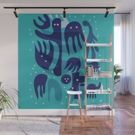 Underwater Joyful Creatures illustration  Wall Mural