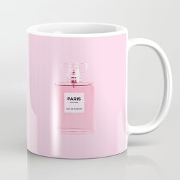 Perfume Bottle Print Pink Perfume Minimalistic Wall Art Fashion Poster Fragrance Scent Modern Decor Coffee Mug