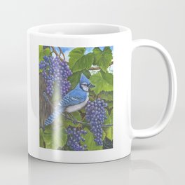 Blue Jay and Grapes Coffee Mug