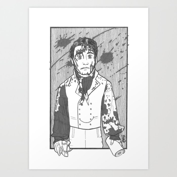 We Re Vampires Black And White Variant Art Print