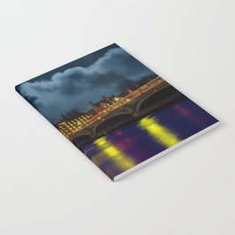 Great Britain Photography - London City Lit Up In The Night Notebook