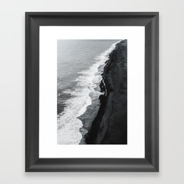 Beach Black And White Framed Art Print