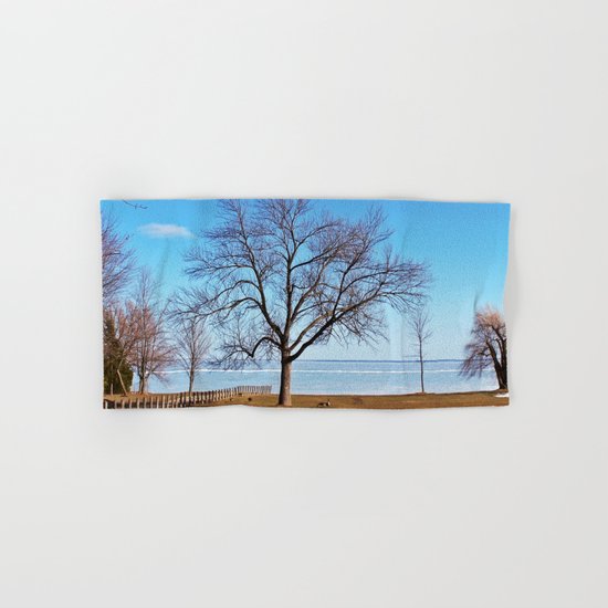 The Tree by the Frozen Lake Hand & Bath Towel