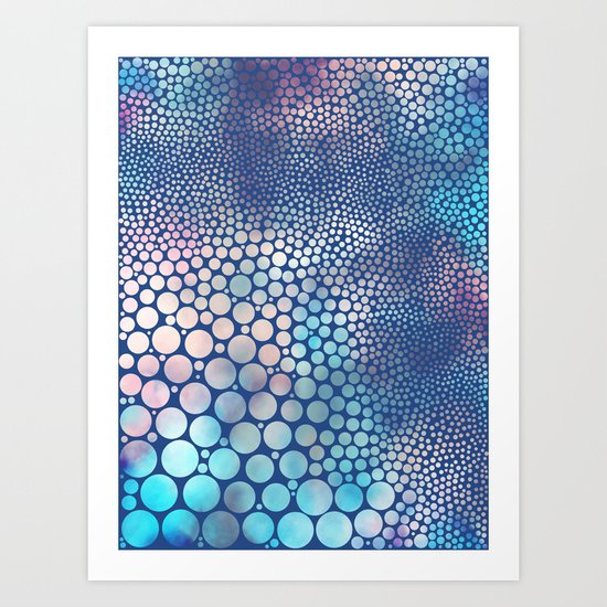 Dream Circles Indigo Art Print