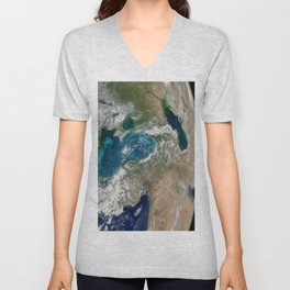 Turquoise eddies in the Black Sea - planet earth V Neck T Shirt