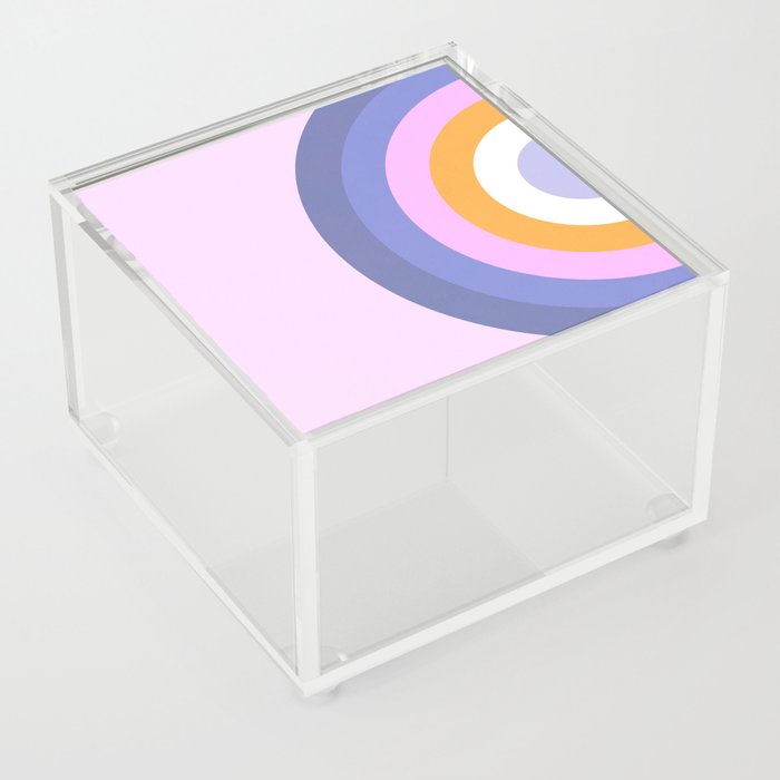 Vertical Rainbow in Very Peri, Pink & Orange  Acrylic Box