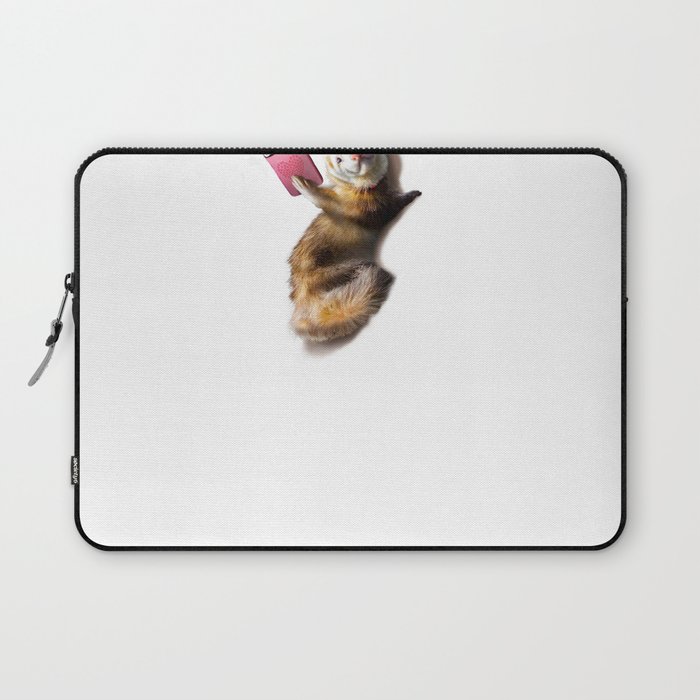 Smiling Ferret Selfie Funny Laptop Sleeve