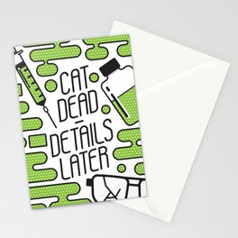 Cat Dead Details Later Stationery Cards