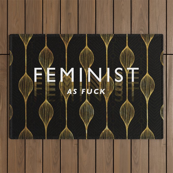 Feminist as F*ck Outdoor Rug