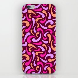 Raspberry Abstract Swirls iPhone Skin
