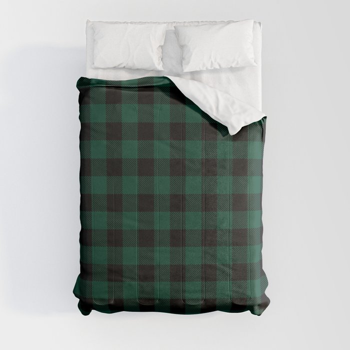 green plaid Comforter
