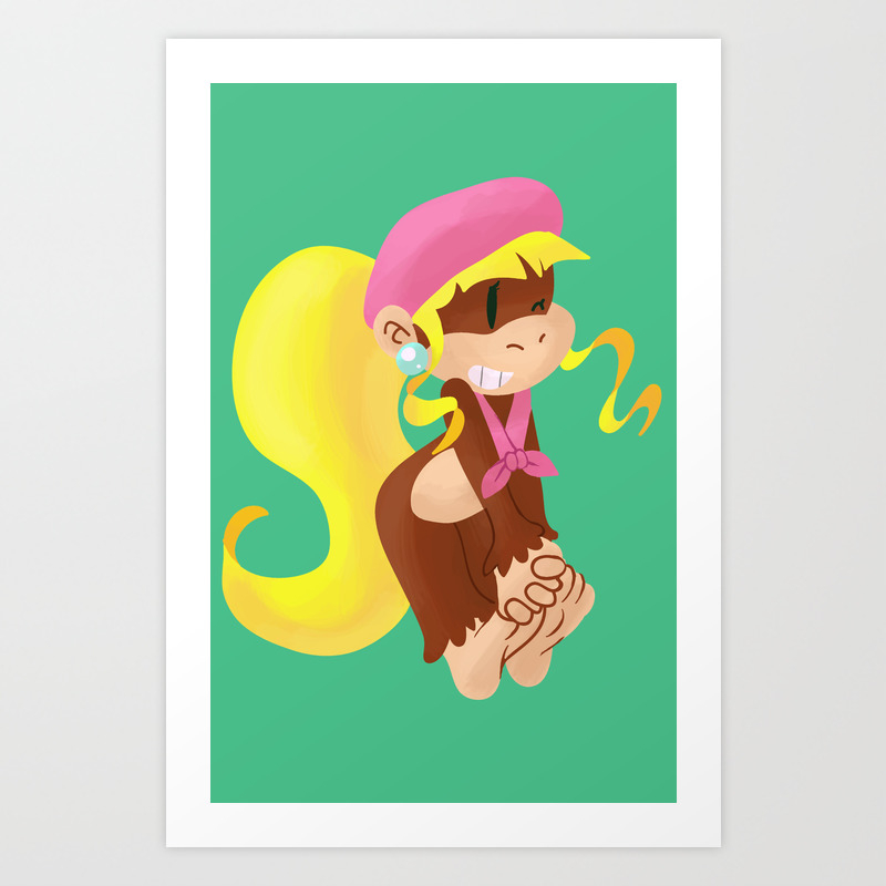 Cute Dixie Kong Art Print By Pastasalad Society6