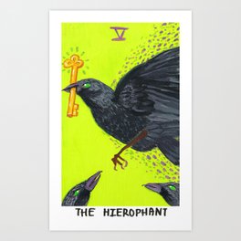 The Hierophant tarot card Art Print