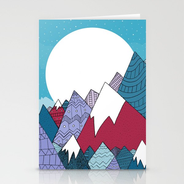 Blue Sky Mountains Stationery Cards