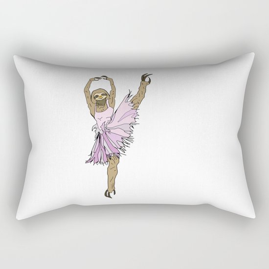 Sloth Ballerina Tutu Rectangular Pillow