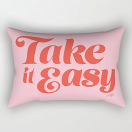 Take it Easy (Red/Pink Palette) Rectangular Pillow