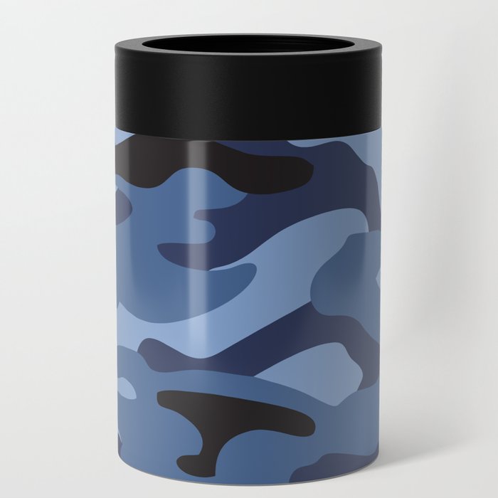 Camouflage Pattern Bluie Grey Can Cooler