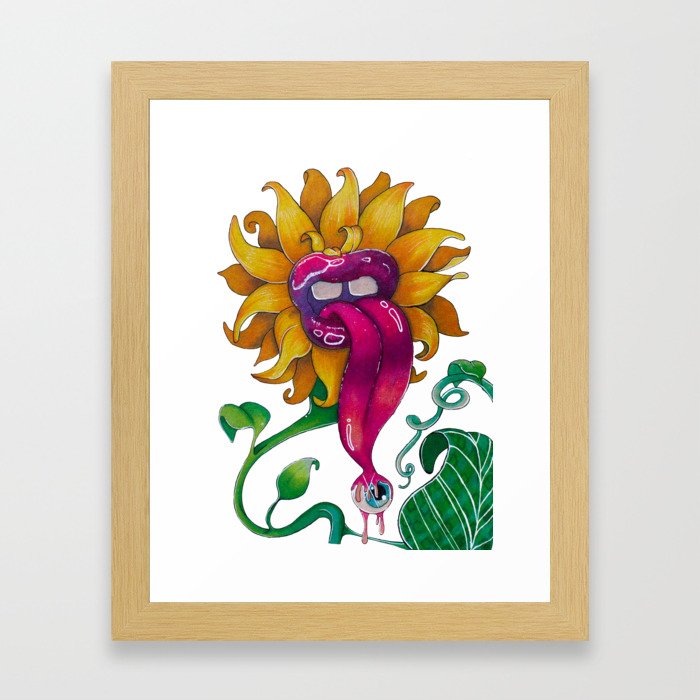 Sunflower Goddess Framed Art Print
