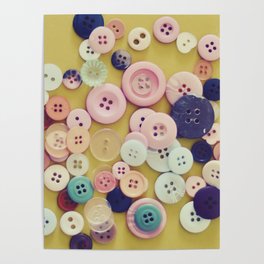 Vintage Buttons Poster
