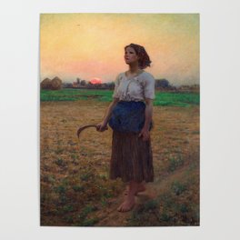 Jules Breton - Song of the Lark Poster