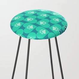 let's play! green Counter Stool