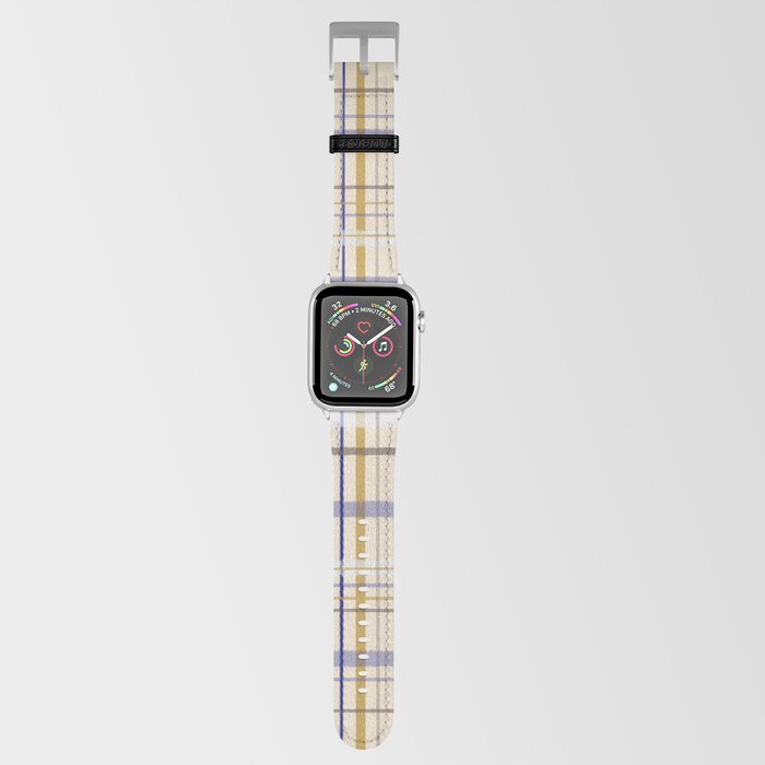 Creamed plaid Apple Watch Band