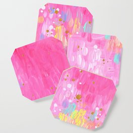 Abstract Series: Hot Pink Coaster