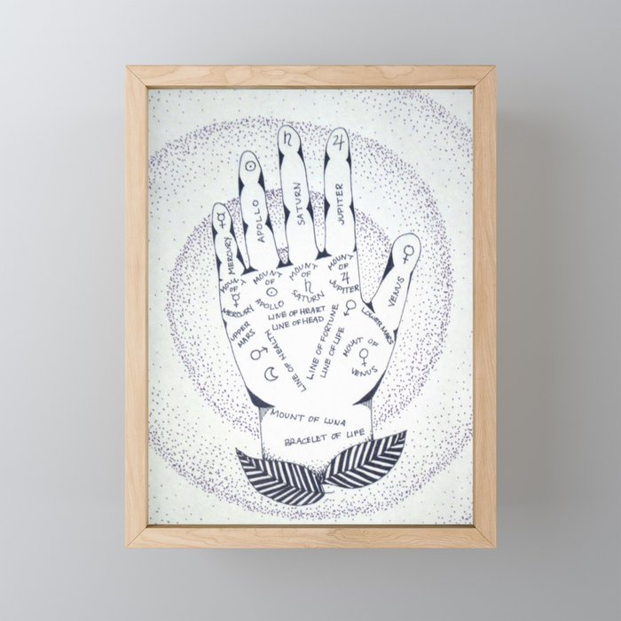 Palmistry Framed Mini Art Print