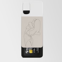 one line nude - e 5 - pastel Android Card Case