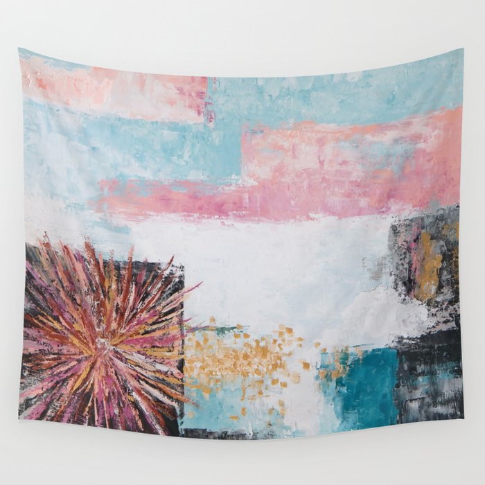 Pink Mint Julep Wall Tapestry