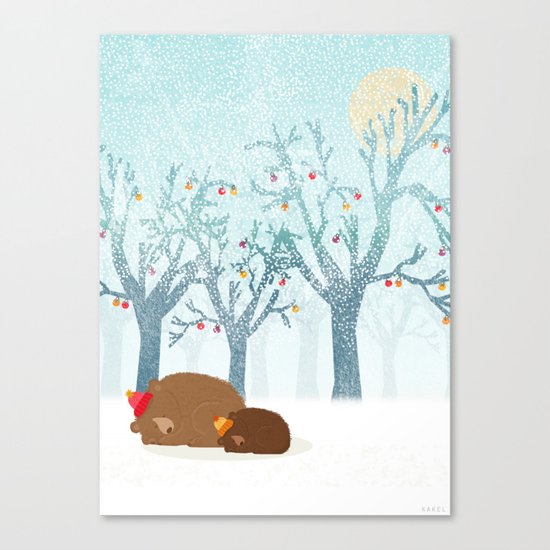 Sleeping winter Canvas Print