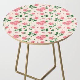Red Rose Pattern Side Table