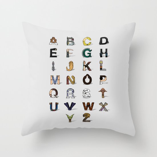 Star W. alphabet Throw Pillow