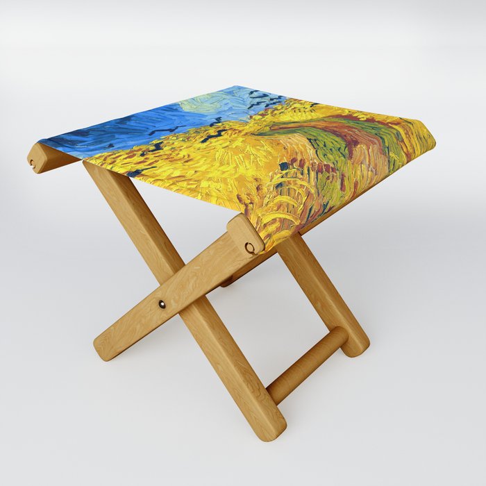 Vincent van Gogh "Wheatfield with crows" Folding Stool